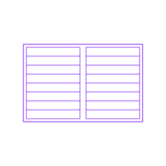Buildings Jalousie Windows 2 Panel Wide Slats Stencil Svg Design File, Free Vectors File
